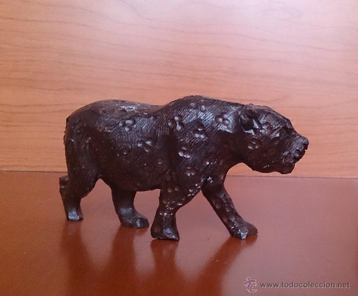 Antig&uuml;edades: Leopardo en madera tallada . - Foto 6