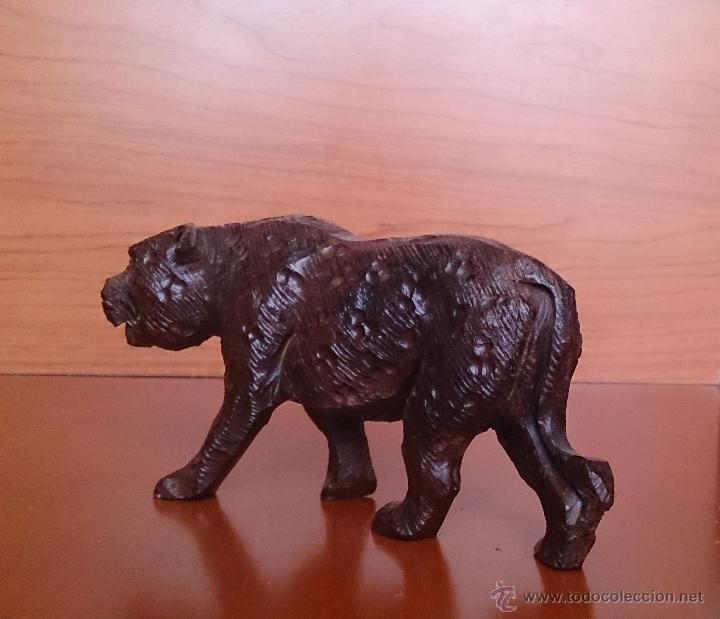 Antig&uuml;edades: Leopardo en madera tallada . - Foto 10