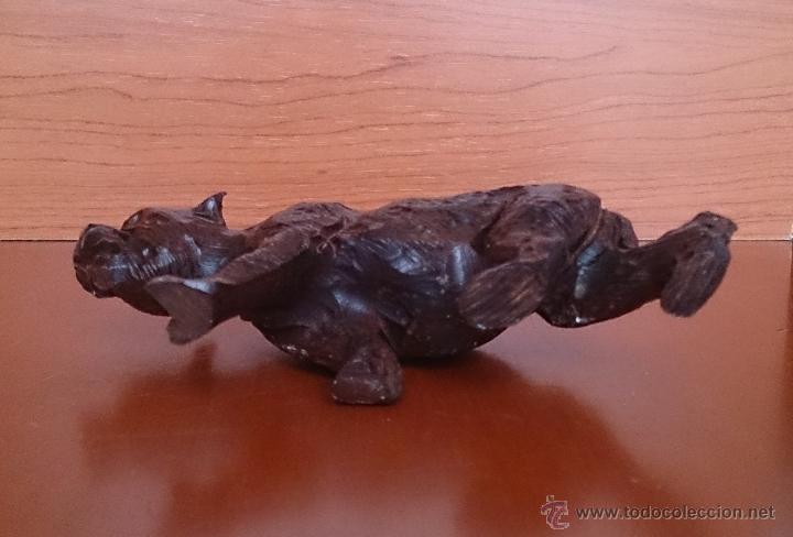 Antig&uuml;edades: Leopardo en madera tallada . - Foto 12