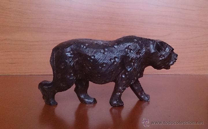 Antig&uuml;edades: Leopardo en madera tallada . - Foto 14
