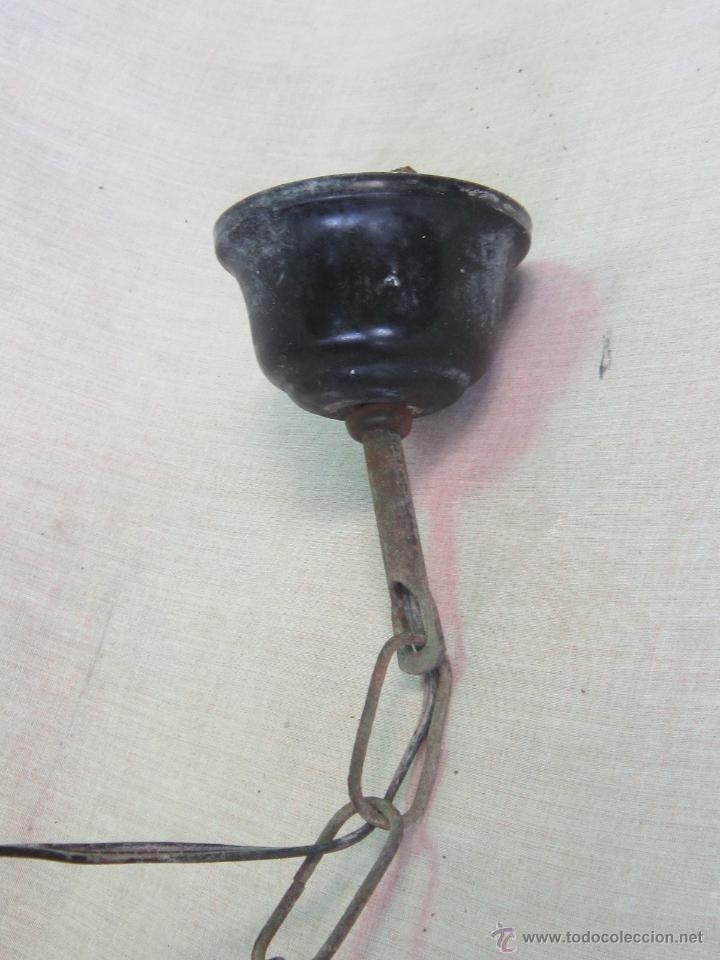 Antig&uuml;edades: LAMPARA FAROL EN HIERRO DE FORJA - Foto 7