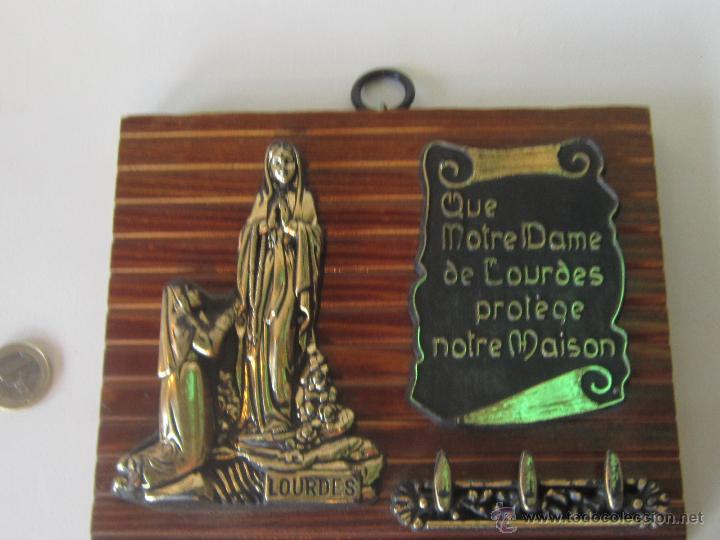 Antig&uuml;edades: VIRGEN DE LOURDES EN MADERA Y PASTA - Foto 2