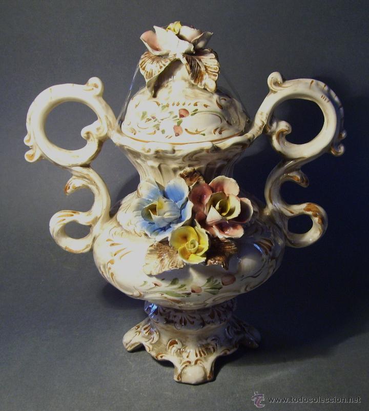Antig&uuml;edades: SOBERBIO  Y  GRAN  JARRON  CAPODIMONTE - Foto 4