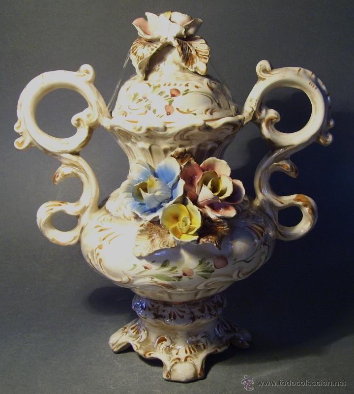 Antig&uuml;edades: SOBERBIO  Y  GRAN  JARRON  CAPODIMONTE - Foto 5