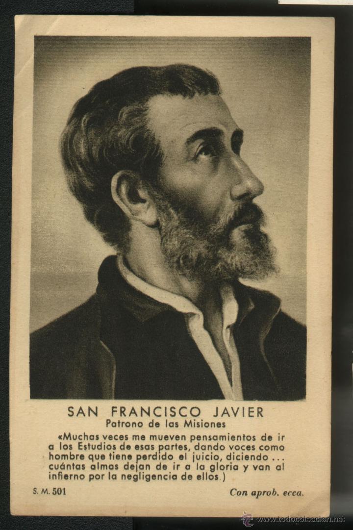 Antig&uuml;edades: ESTAMPITA DE SAN FRANCISCO JAVIER - Foto 1
