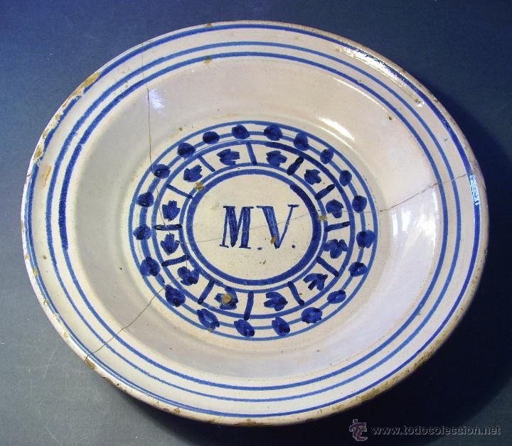 Antig&uuml;edades: GRAN PLATO ARAGONES DE MUEL XIX - Foto 1