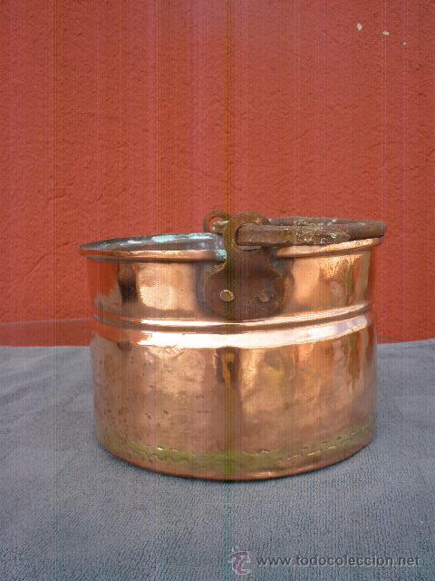 Antig&uuml;edades: OLLA - CALDERO DE COBRE. 21CM X14 CM - Foto 3