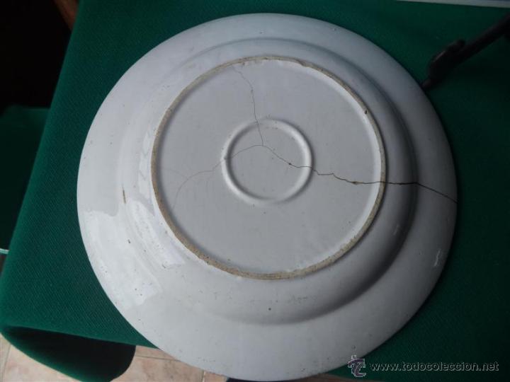 Antig&uuml;edades: plato grande ceramica - Foto 2