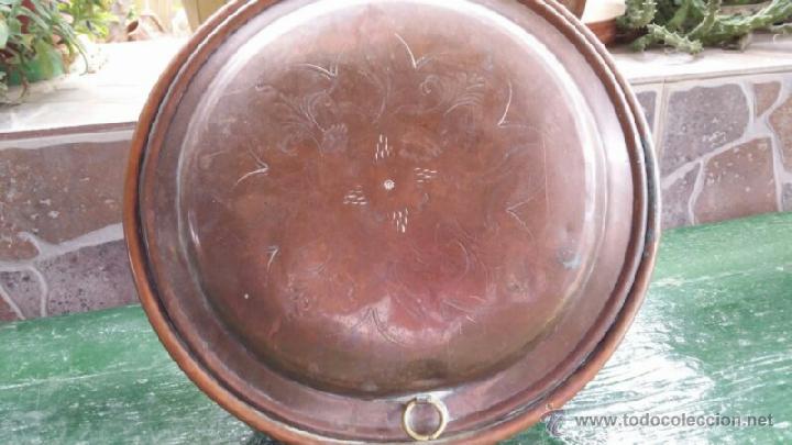 Antig&uuml;edades: antiguo calientacamas de cobre - Foto 2