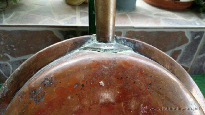 Antig&uuml;edades: antiguo calientacamas de cobre - Foto 5