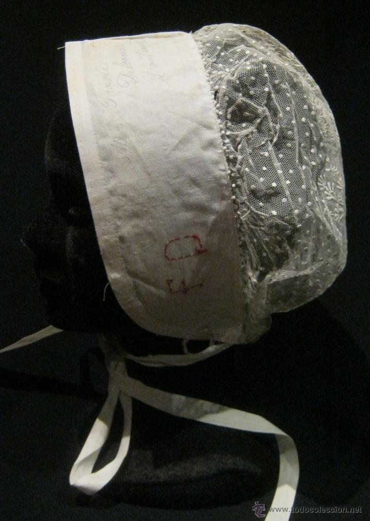 Antig&uuml;edades: ANTIGUO GORRO DE ENCAJE   S. XIX - Foto 2