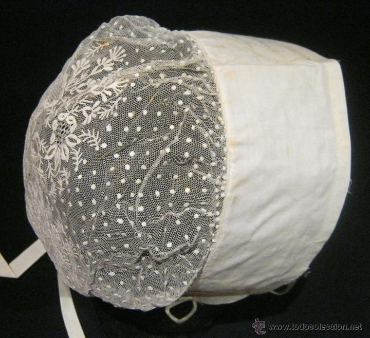 Antig&uuml;edades: ANTIGUO GORRO DE ENCAJE   S. XIX - Foto 3