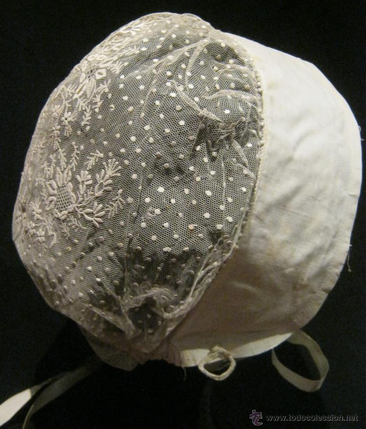 Antig&uuml;edades: ANTIGUO GORRO DE ENCAJE   S. XIX - Foto 5
