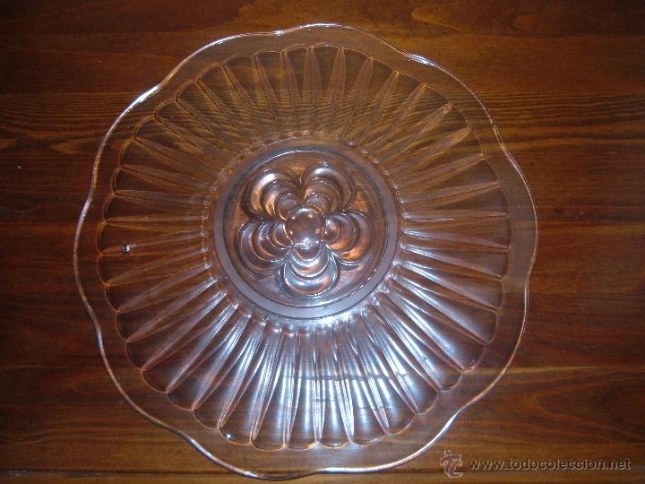Antig&uuml;edades: Plato de cristal prensado - Foto 2