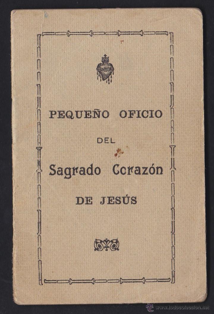 Oggetti Antichi: *** PEQUE&Ntilde;O OFICIO DEL SAGRADO CORAZ&Oacute;N DE JES&Uacute;S 1920 MADRID ***
