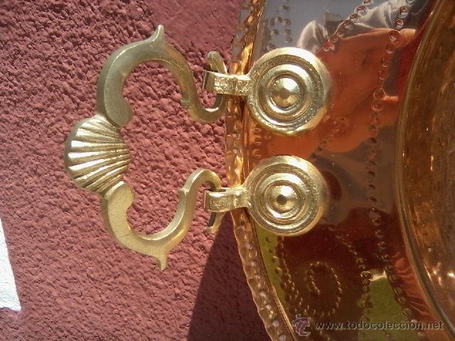 Antig&uuml;edades: BRASERO DE COBRE CON ASAS DE LATON - Foto 3