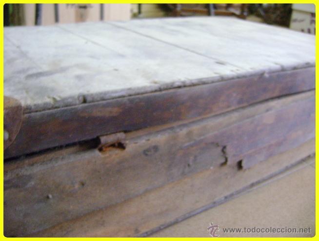 Antig&uuml;edades: Antigua maleta madera - Foto 7