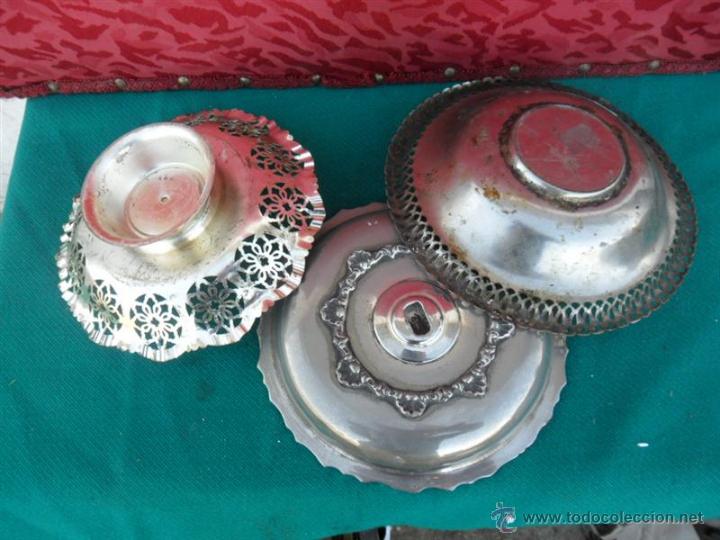Antig&uuml;edades: 3 fruteros de metal - Foto 2