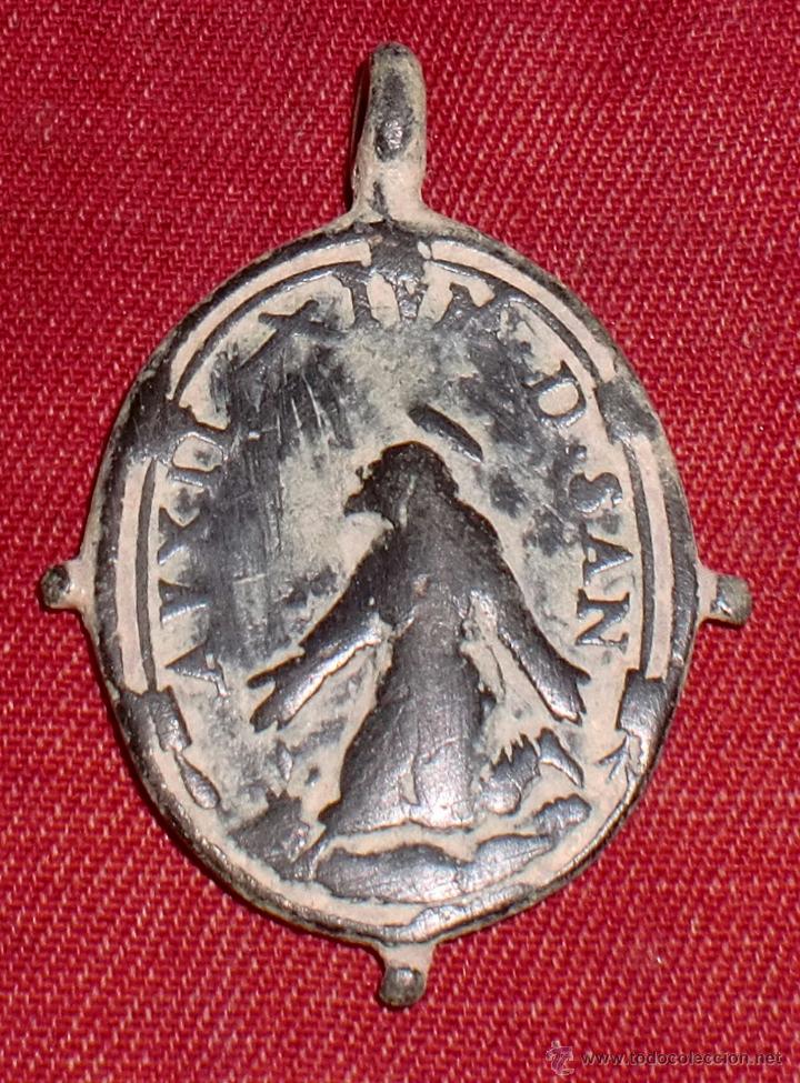 Antig&uuml;edades: Medalla siglo XVIII postrado e inmaculada - Foto 1