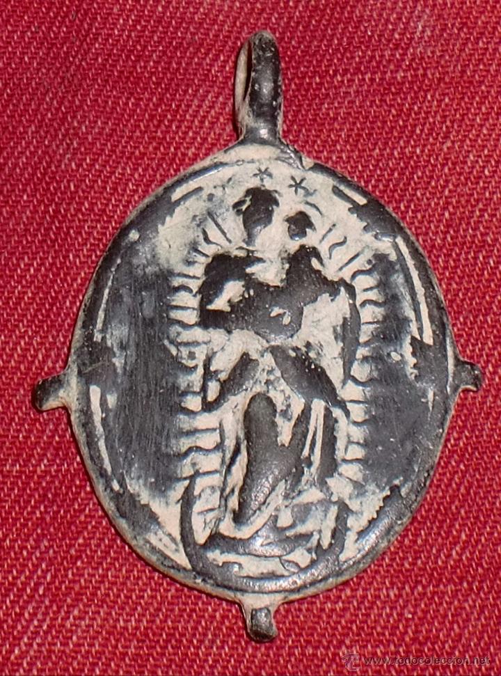 Antig&uuml;edades: Medalla siglo XVIII postrado e inmaculada - Foto 2