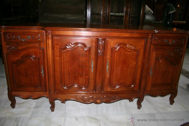 Antig&uuml;edades: BUFET/APARADOR LUIS XV, EN CEREZO MACIZO. REF. 5713 - Foto 1