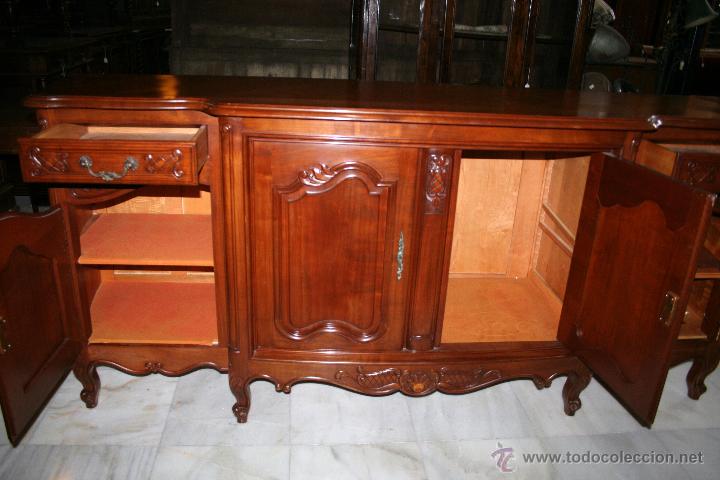 Antig&uuml;edades: BUFET/APARADOR LUIS XV, EN CEREZO MACIZO. REF. 5713 - Foto 6