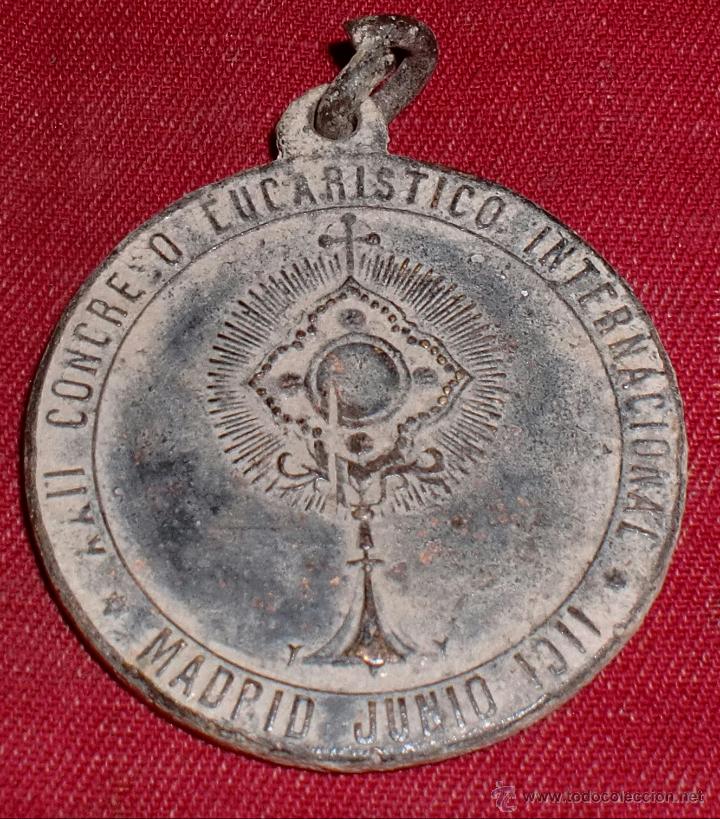 Antig&uuml;edades: Medalla 2 congreso eucaristico madrid 1911 - Foto 1