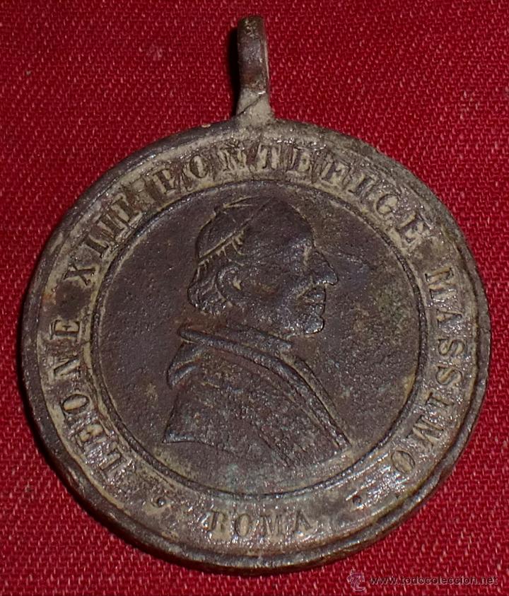 Antig&uuml;edades: Medalla leo XIII 1854 - Foto 1