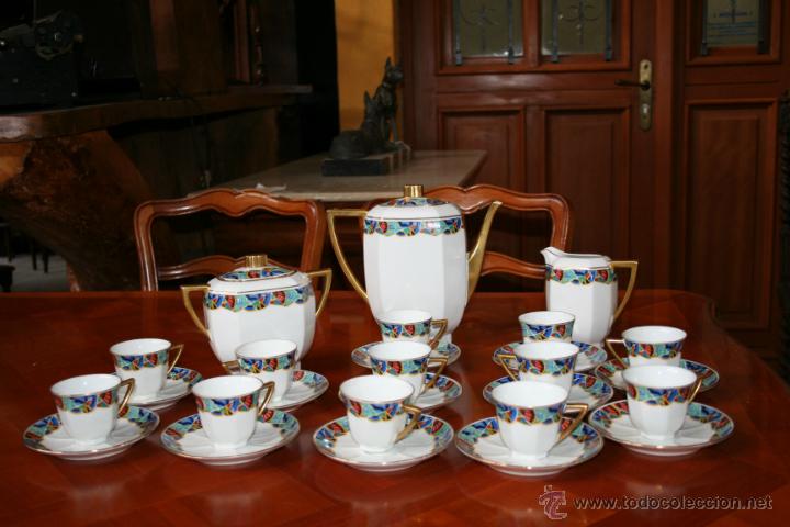 Antig&uuml;edades: SERVICIO DE CAF&Eacute; LIMOGES. REF. 5717 - Foto 1