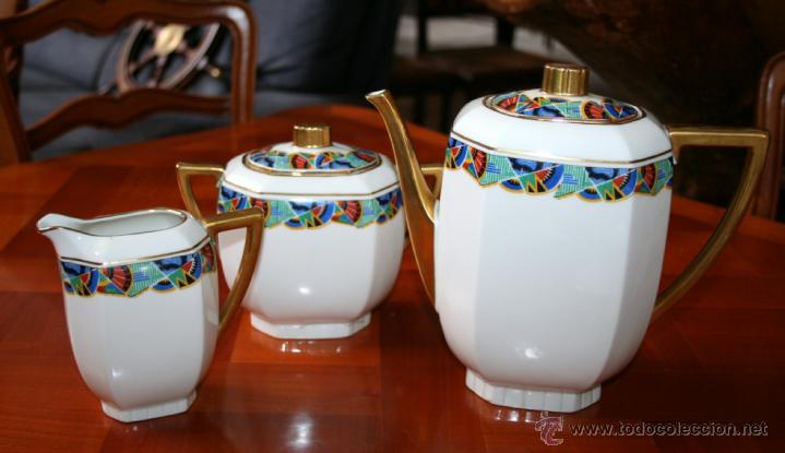 Antig&uuml;edades: SERVICIO DE CAF&Eacute; LIMOGES. REF. 5717 - Foto 5