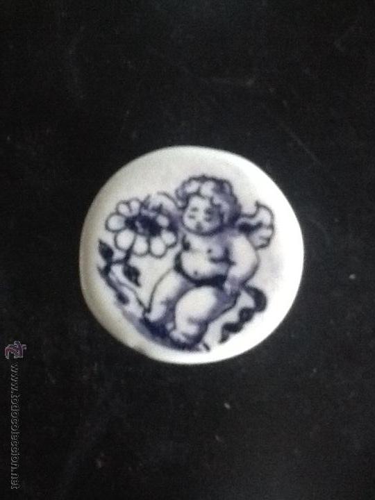 Antig&uuml;edades: BOT&Oacute;N DE CERAMICA DE TALAVERA CON QUERUBIN - Foto 1