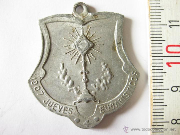 Antig&uuml;edades: Medalla Jueves Eucar&iacute;sticos. 1907. - Foto 1