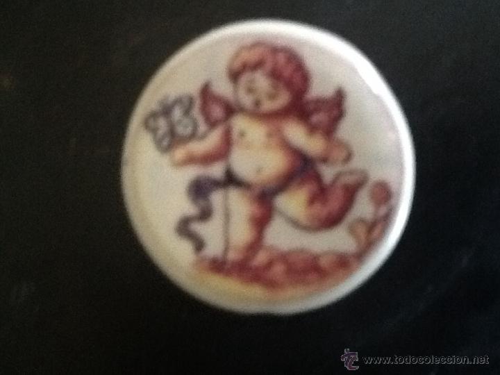 Antig&uuml;edades: BOT&Oacute;N DE CERAMICA DE TALAVERA CON QUERUBIN - Foto 1