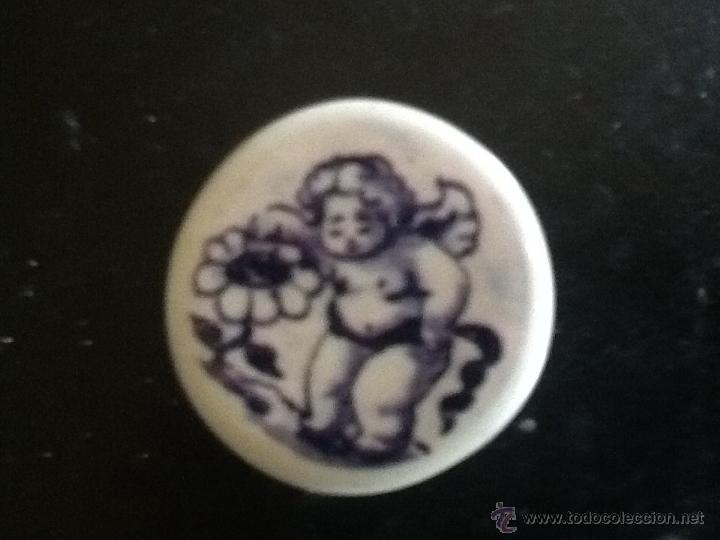 Antig&uuml;edades: BOT&Oacute;N DE CERAMICA DE TALAVERA CON QUERUBIN - Foto 1