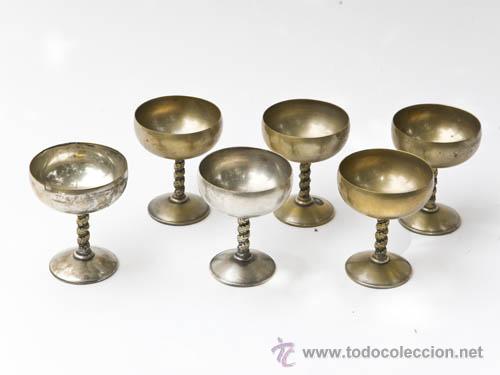 Antig&uuml;edades: Juego 6 Copas Uranio - Foto 2