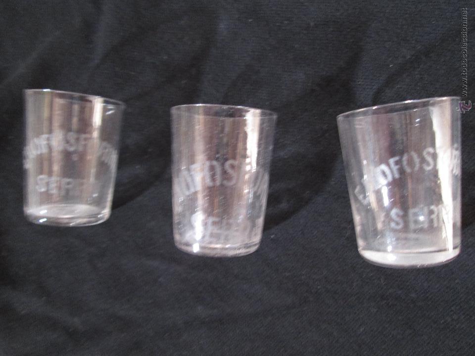 Antig&uuml;edades: LOTE 3 VASOS CHUPITO - Foto 1