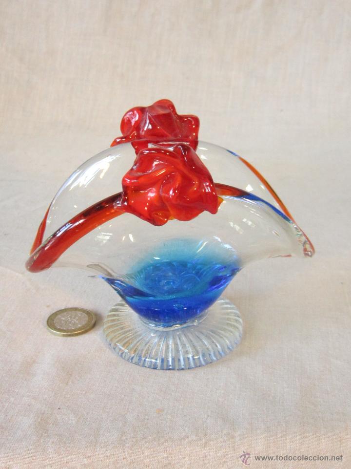 Antig&uuml;edades: CESTA SIN ASA EN CRISTAL DE MURANO - Foto 1