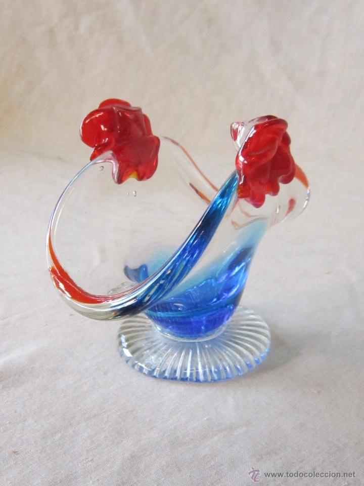 Antig&uuml;edades: CESTA SIN ASA EN CRISTAL DE MURANO - Foto 3
