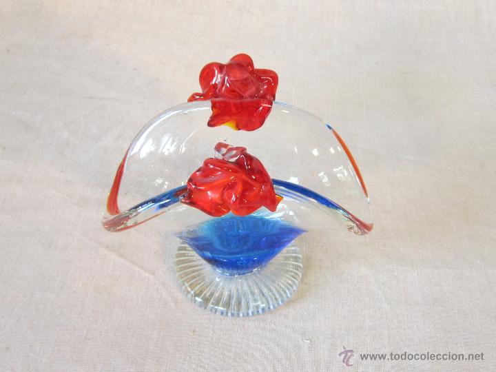 Antig&uuml;edades: CESTA SIN ASA EN CRISTAL DE MURANO - Foto 7