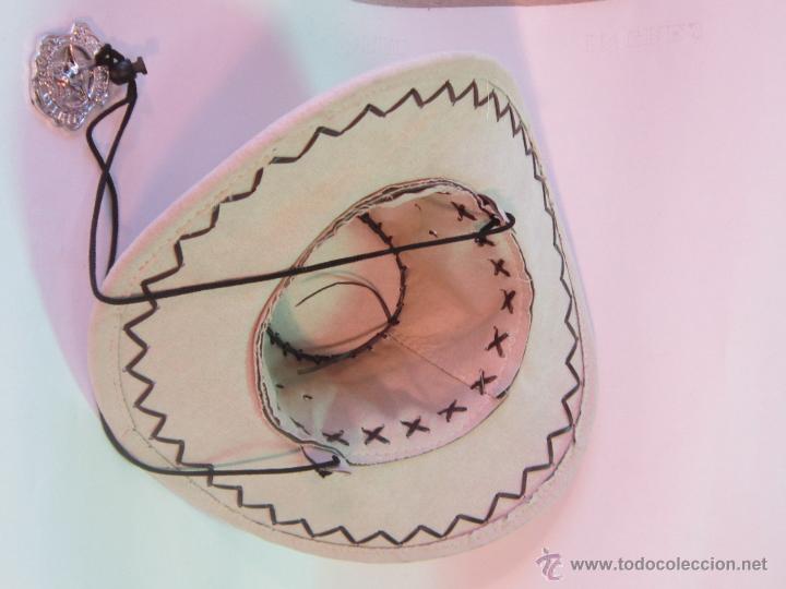 Antig&uuml;edades: SOMBRERO TEJANO BLANCO EN LONETA - Foto 2