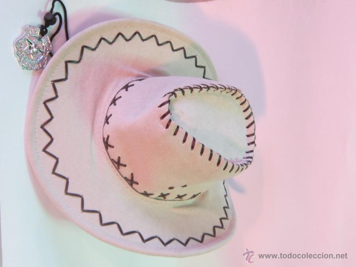 Antig&uuml;edades: SOMBRERO TEJANO BLANCO EN LONETA - Foto 3