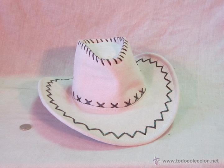 Antig&uuml;edades: SOMBRERO TEJANO BLANCO EN LONETA - Foto 4