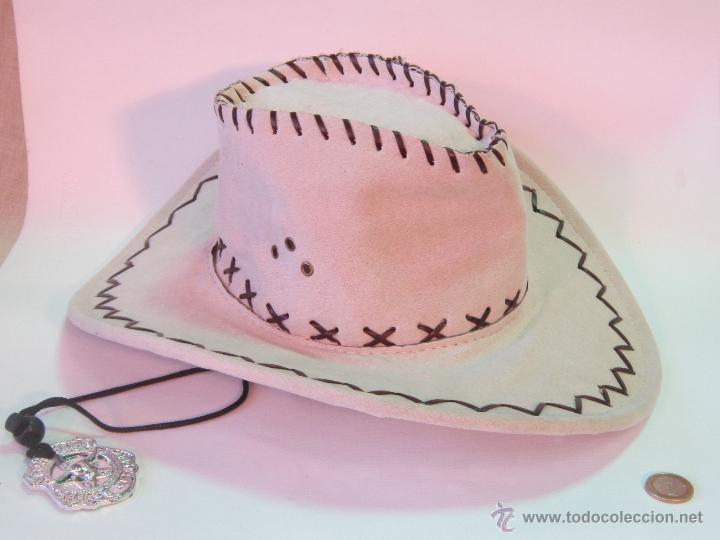 Antig&uuml;edades: SOMBRERO TEJANO BLANCO EN LONETA - Foto 5