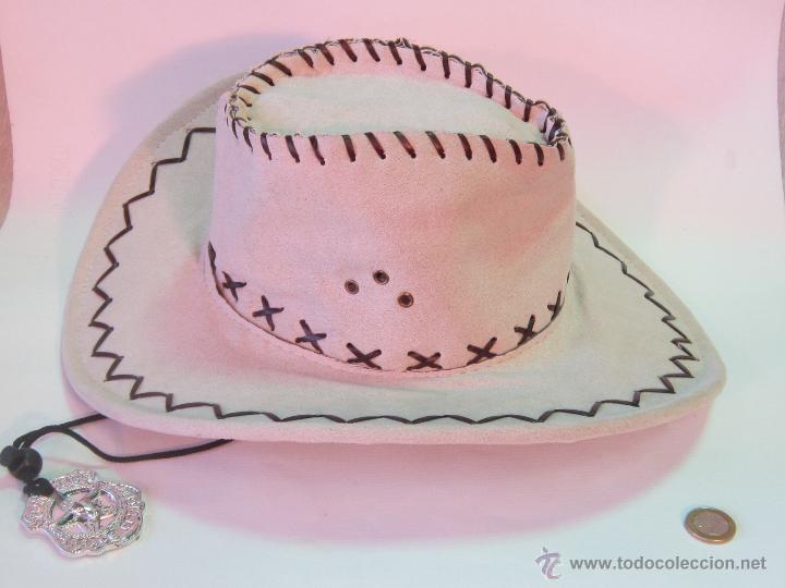 Antig&uuml;edades: SOMBRERO TEJANO BLANCO EN LONETA - Foto 6