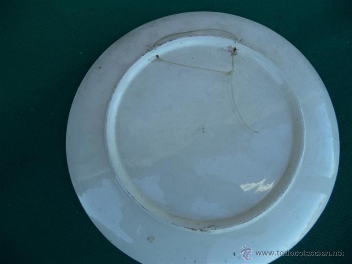 Antig&uuml;edades: plato con pintura al oleo - Foto 3