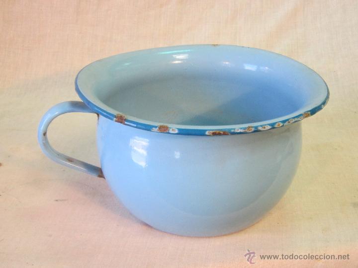 Antig&uuml;edades: ORINAL ESMALTADO AZUL - Foto 1