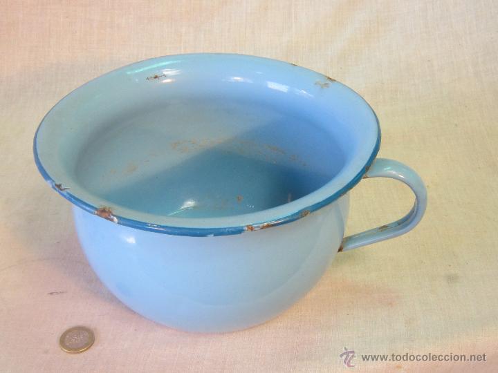 Antig&uuml;edades: ORINAL ESMALTADO AZUL - Foto 3