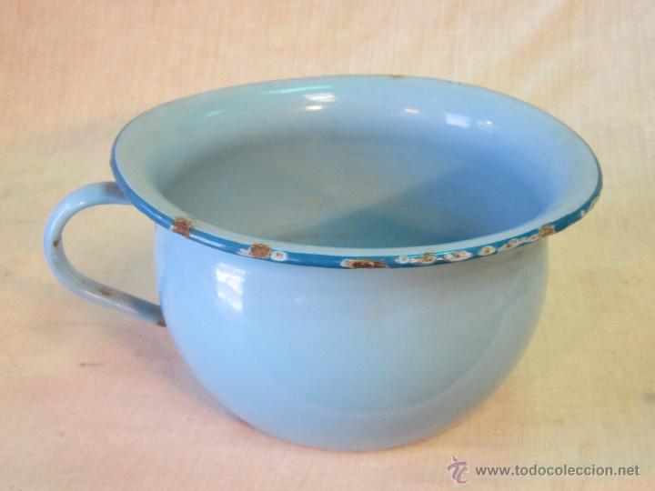 Antig&uuml;edades: ORINAL ESMALTADO AZUL - Foto 5