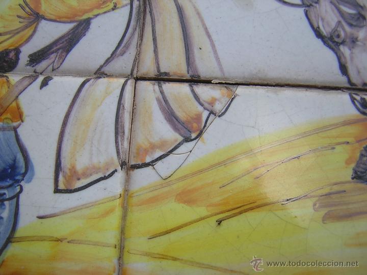 Antig&uuml;edades: ** ANTIGUA COMPOSICI&Oacute;N DE AZULEJOS CON ESCENA DE TOROS ** - Foto 7