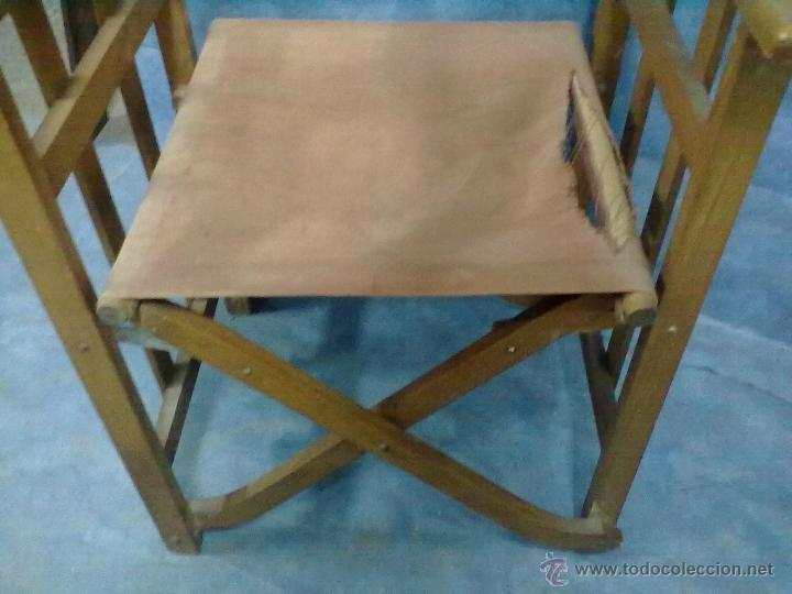 Antig&uuml;edades: SILLON SILLA PLEGABLE DIRECTOR PARA RESTAURAR - Foto 2